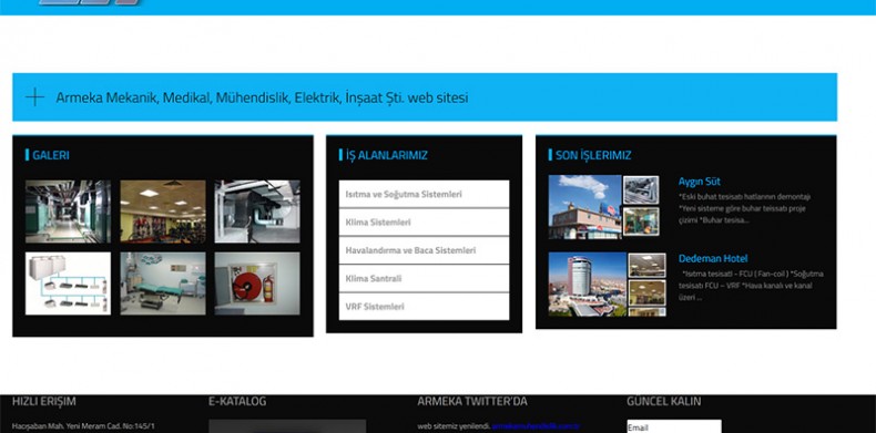 Armeka Mühendislik Web Site